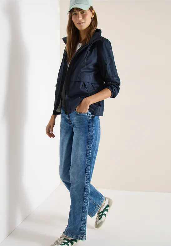 Jacke mit verstaubarer Kapuze blue navy