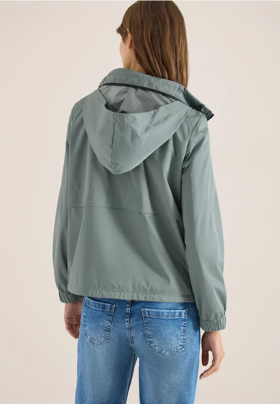Jacke mit verstaubarer Kapuze kelp green