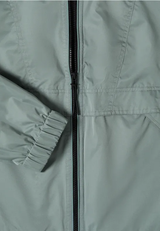 Jacke mit verstaubarer Kapuze kelp green
