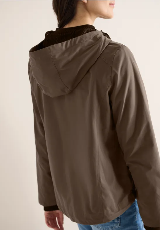 Kurze Jacke mocha taupe