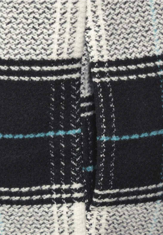 Karierte Übergangsjacke Black