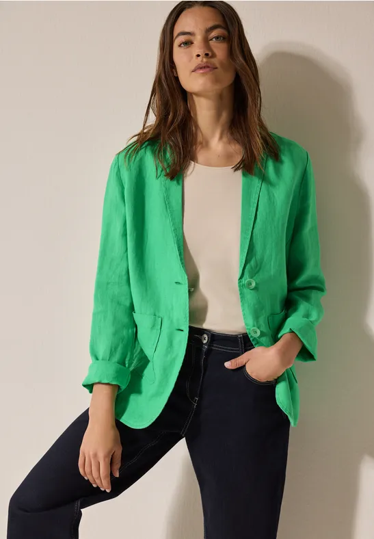 Linnen blazer juicy apple green