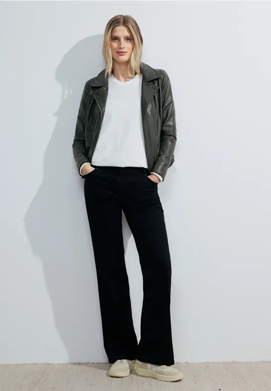 Veste de motard en PU strong khaki