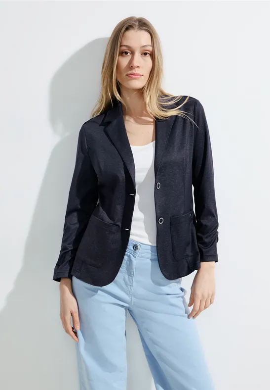 Blazer met plooien universal blue