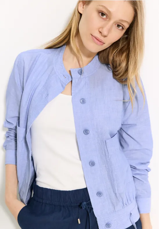Veste chambray blouse blue