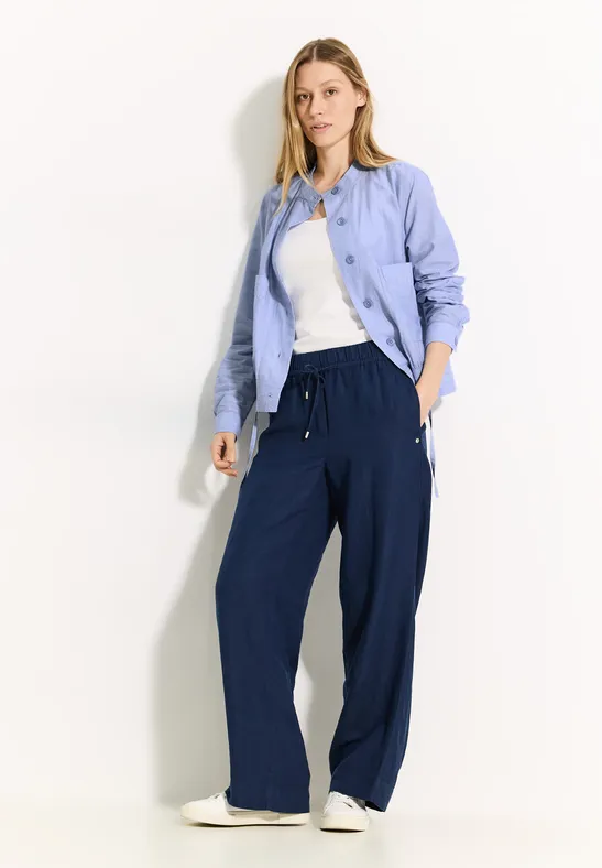 Veste chambray blouse blue
