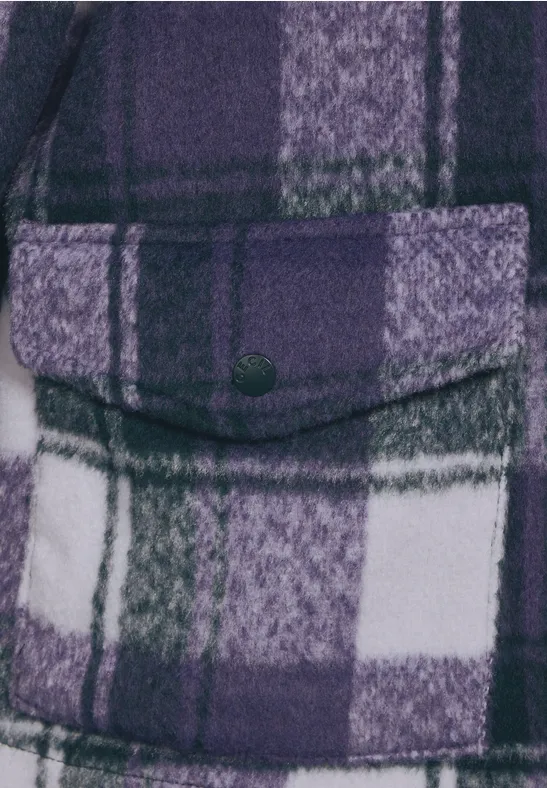 Veste à carreaux fir green