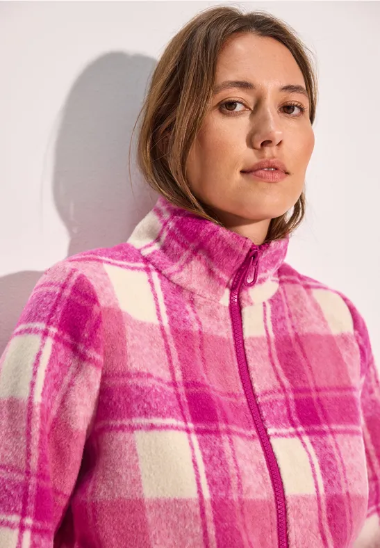 Veste à carreaux lightning pink