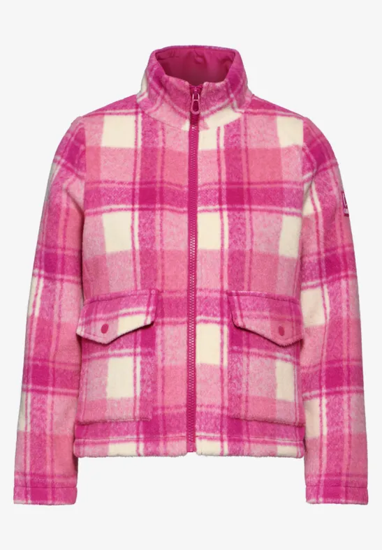 Veste à carreaux lightning pink