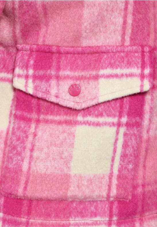 Veste à carreaux lightning pink