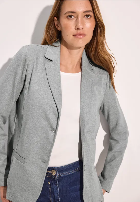 Basic Blazer chalk grey melange
