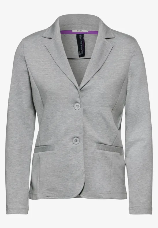 Basic Blazer chalk grey melange