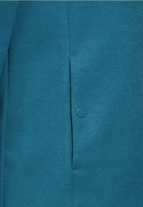 Blazerjacke in Wolloptik aqua melange