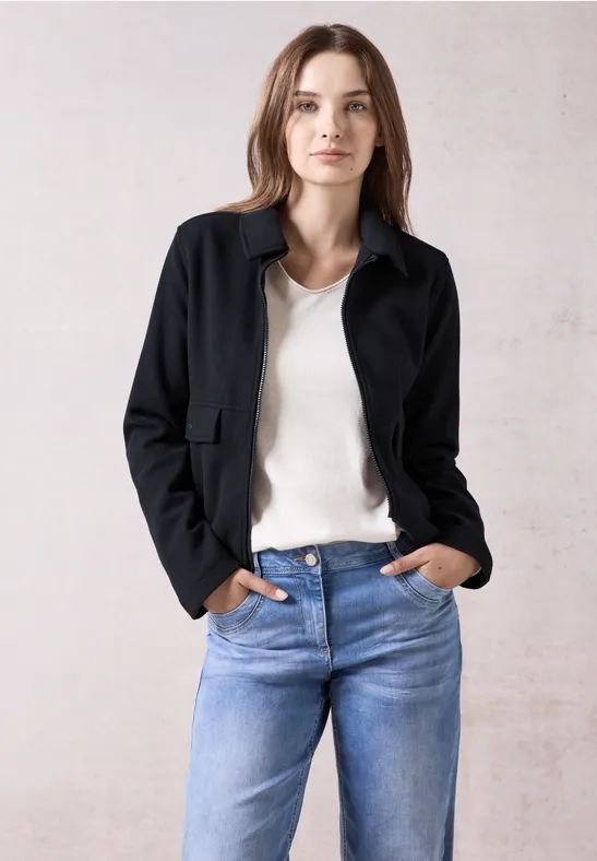 Jacke in Woll-Optik universal blue