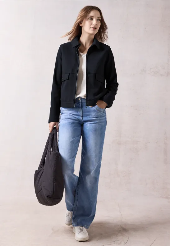 Jacke in Woll-Optik universal blue