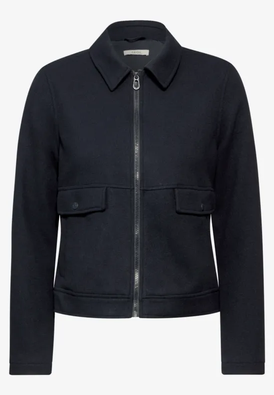 Jacke in Woll-Optik universal blue