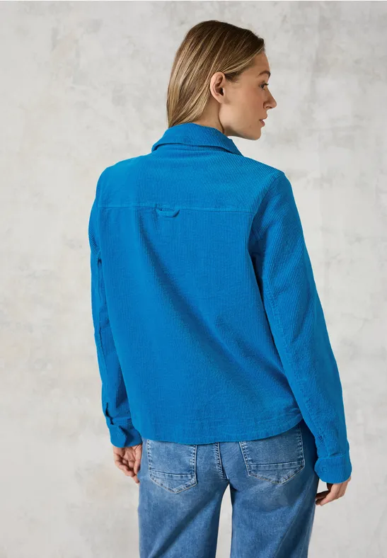 Cord-Overshirt dynamic aqua blue