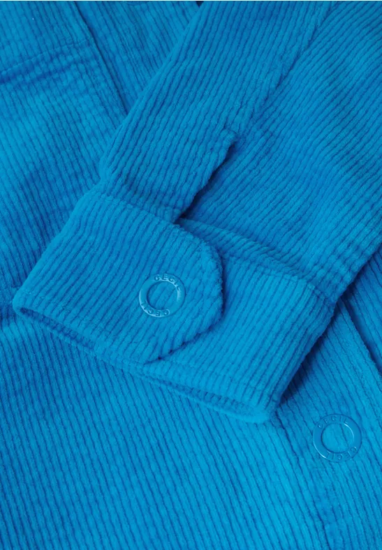 Cord-Overshirt dynamic aqua blue