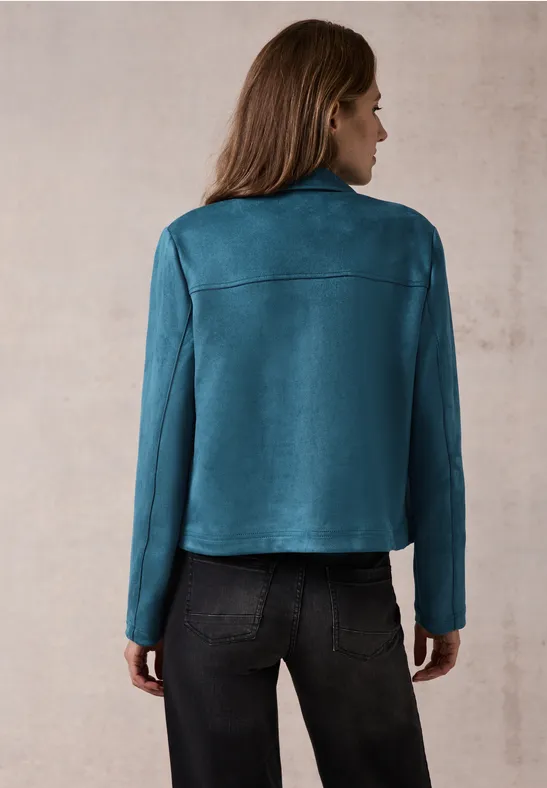 Jacke im Velours-Look celestial aqua blue