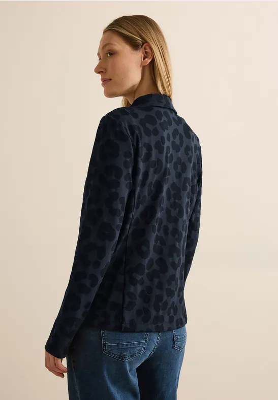 Blazer avec structure léopard universal blue