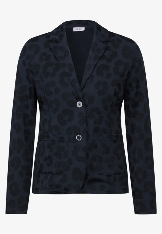 Blazer avec structure léopard universal blue
