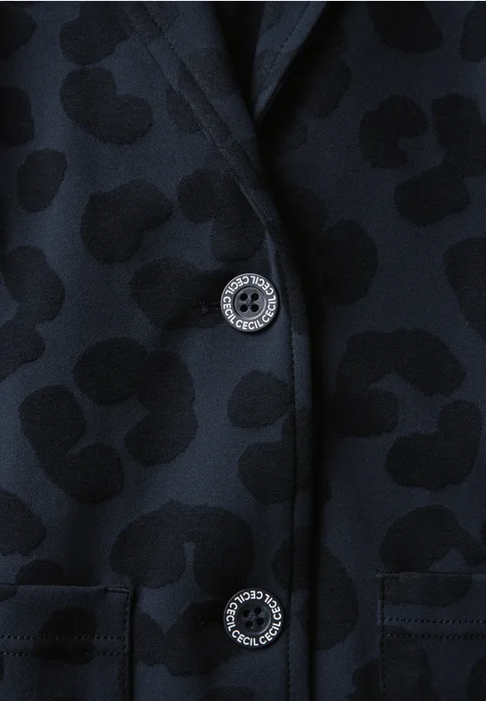 Blazer avec structure léopard universal blue