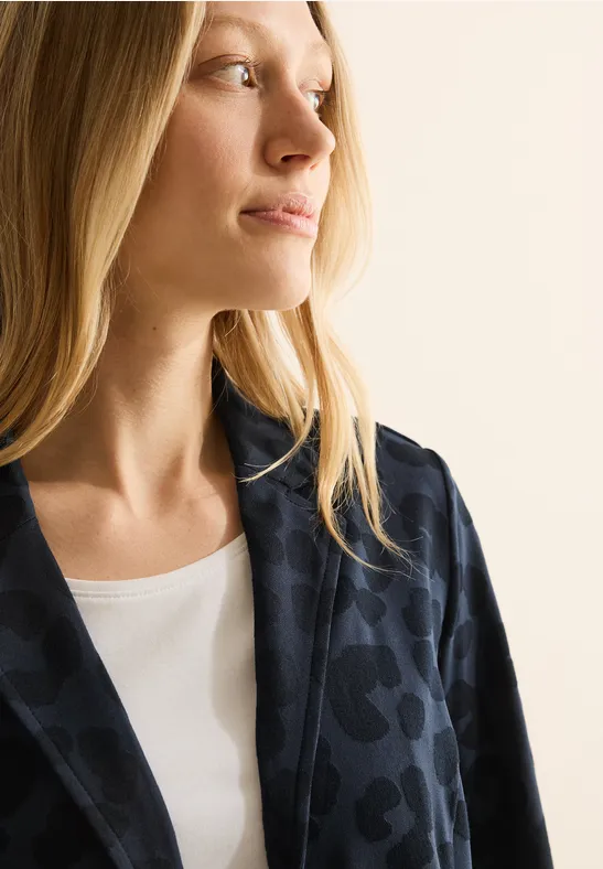 Blazer avec structure léopard universal blue