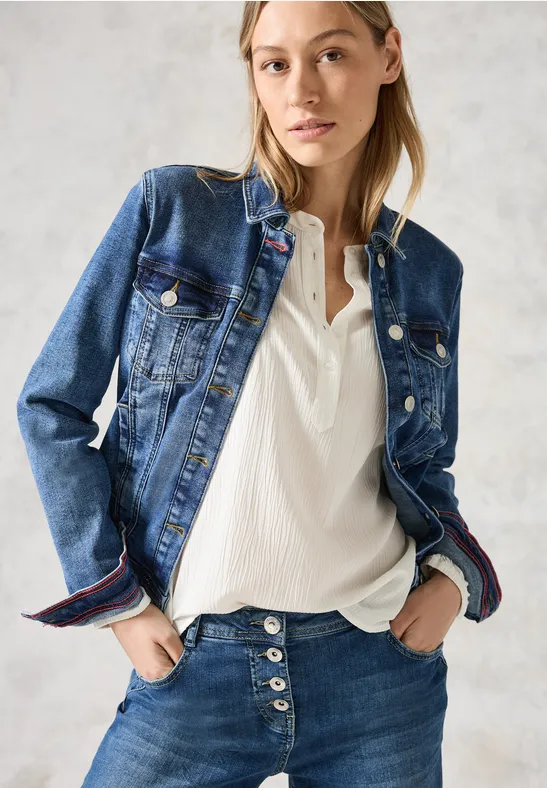 Jeansjacke mid blue wash
