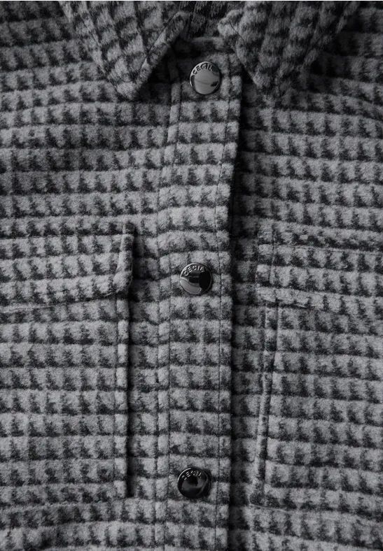 Kurze Jaquard Jacke Black