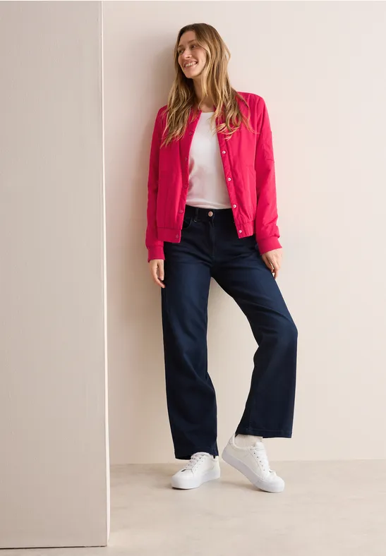 Blouson mit Knopfleiste granita red