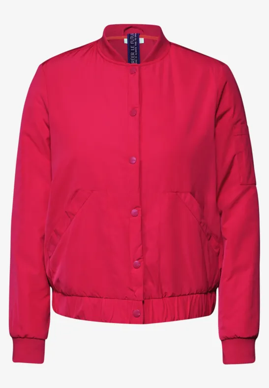 Blouson mit Knopfleiste granita red
