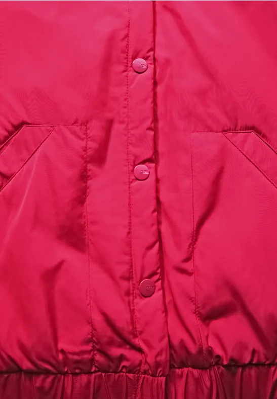 Blouson mit Knopfleiste granita red