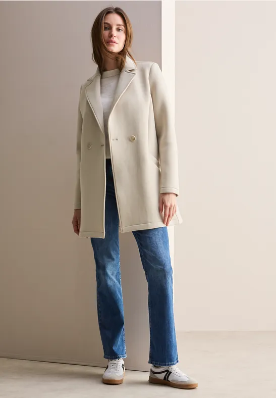 Scuba-jas desert beige melange