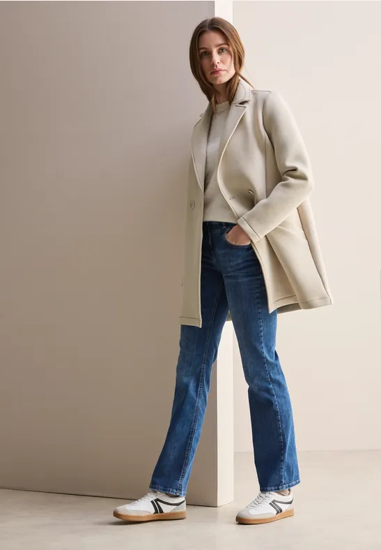 Scuba-jas desert beige melange