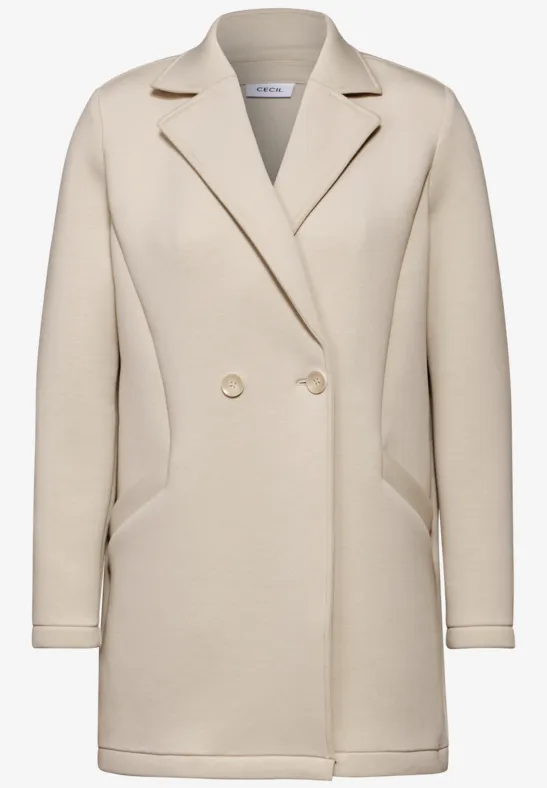 Scuba-jas desert beige melange