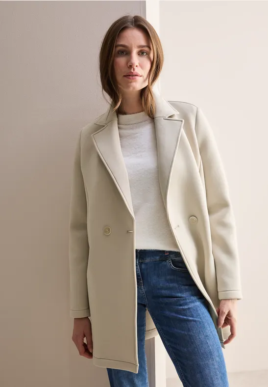 Scuba-jas desert beige melange