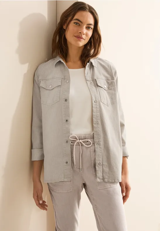 Survêtement en jean rayé pearl beige