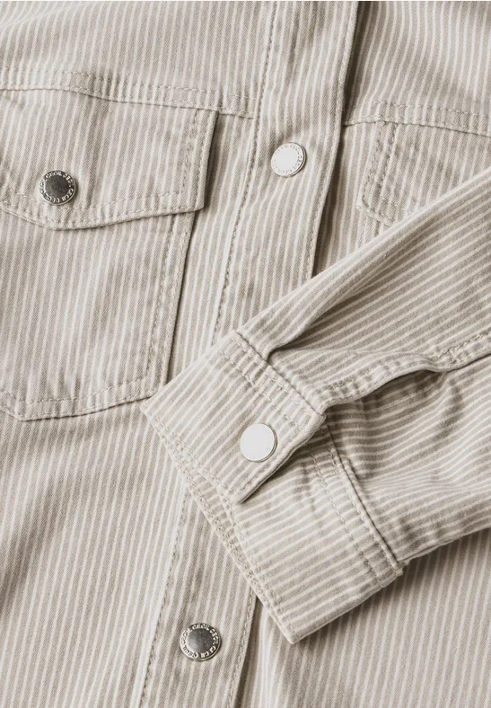 Survêtement en jean rayé pearl beige