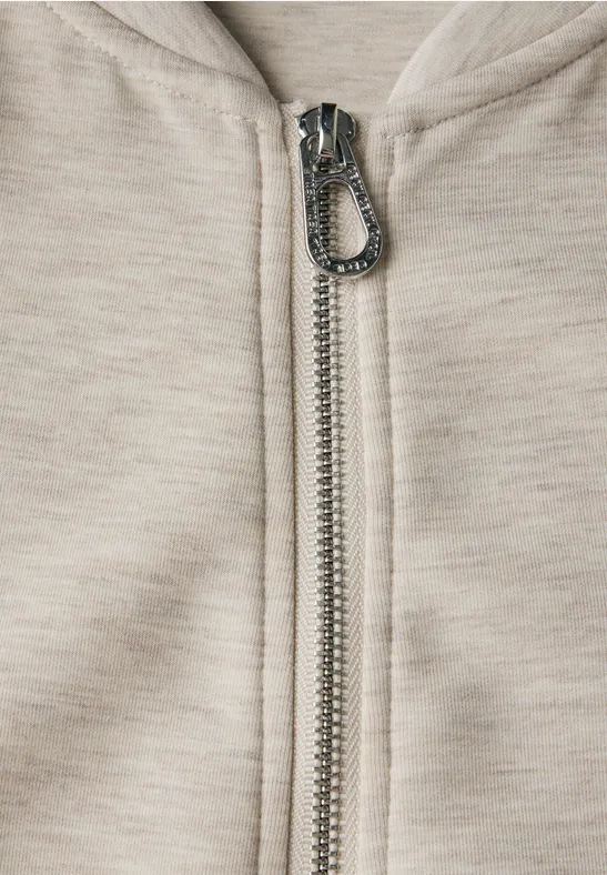 Blouson en sweat desert beige melange