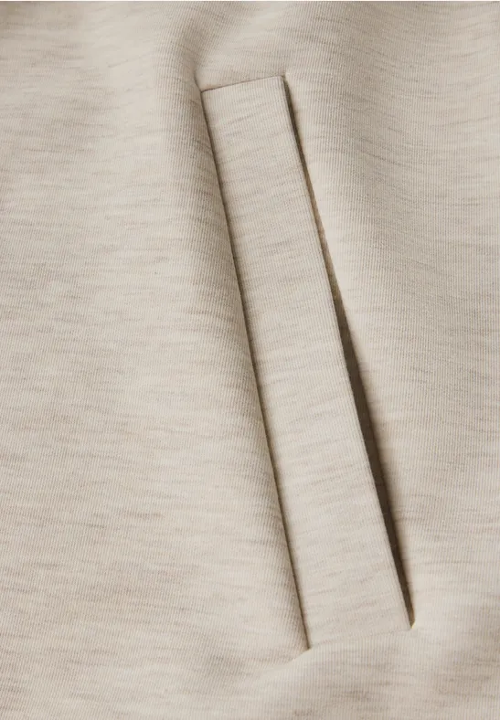 Blouson en sweat desert beige melange