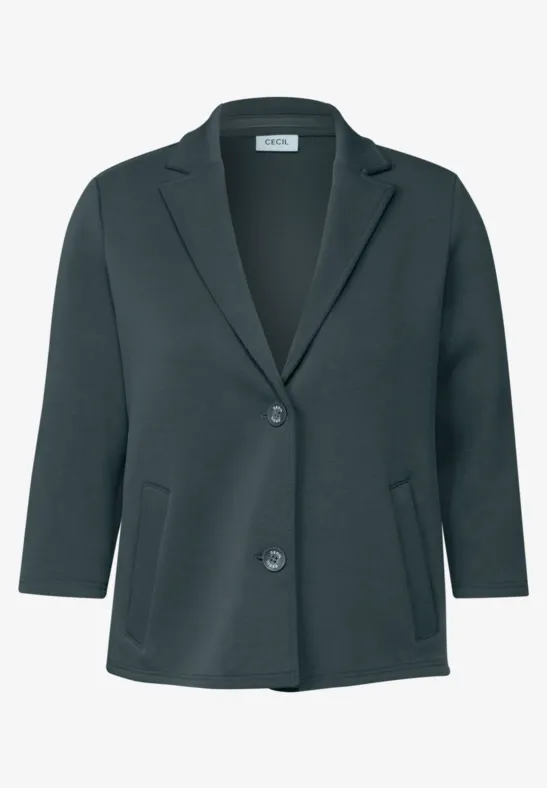 Blazer en soie slate khaki