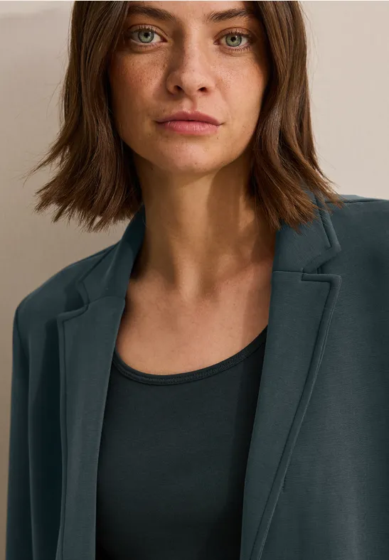 Blazer en soie slate khaki