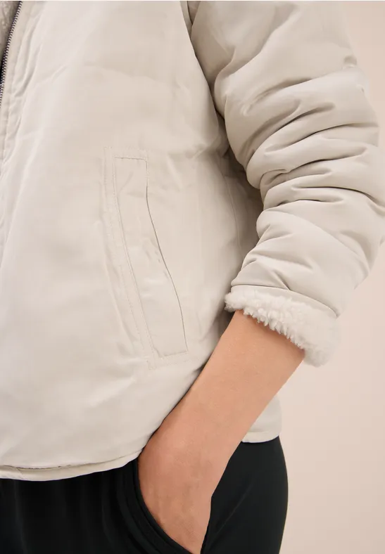 Wendbarer Blouson teddy vanilla white