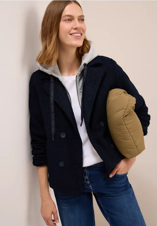 Trench-coat avec incrustation dark navy blue