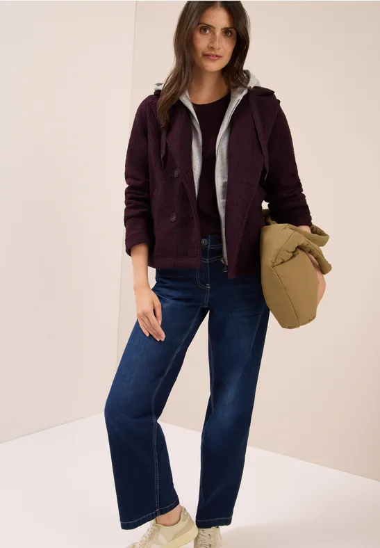 Trenchcoat mit Inlay dark plum
