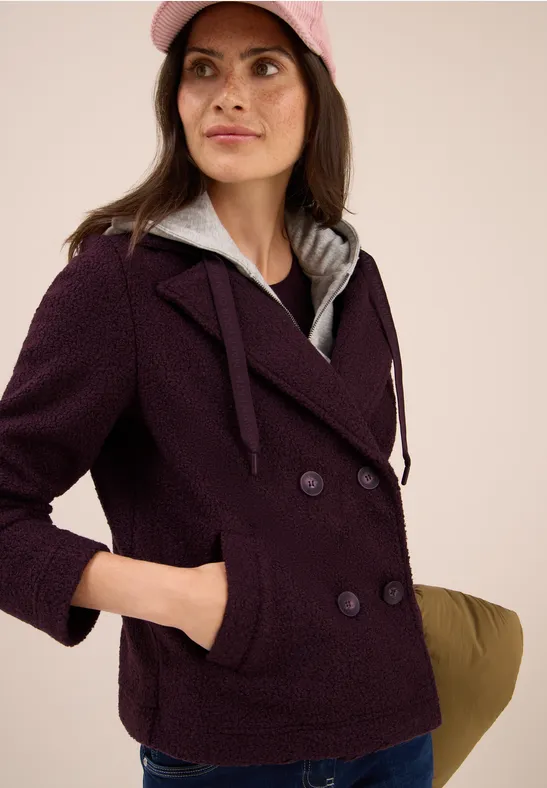Trenchcoat mit Inlay dark plum