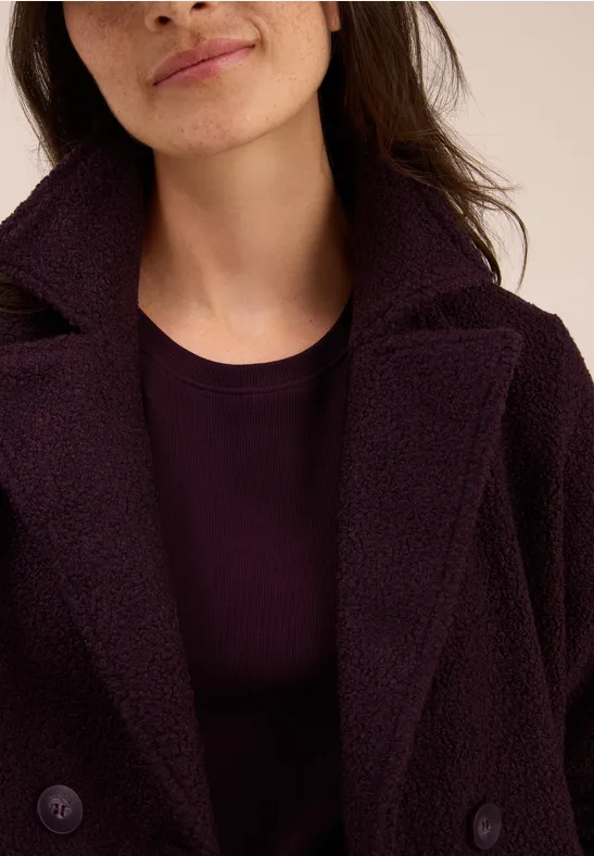 Trenchcoat mit Inlay dark plum