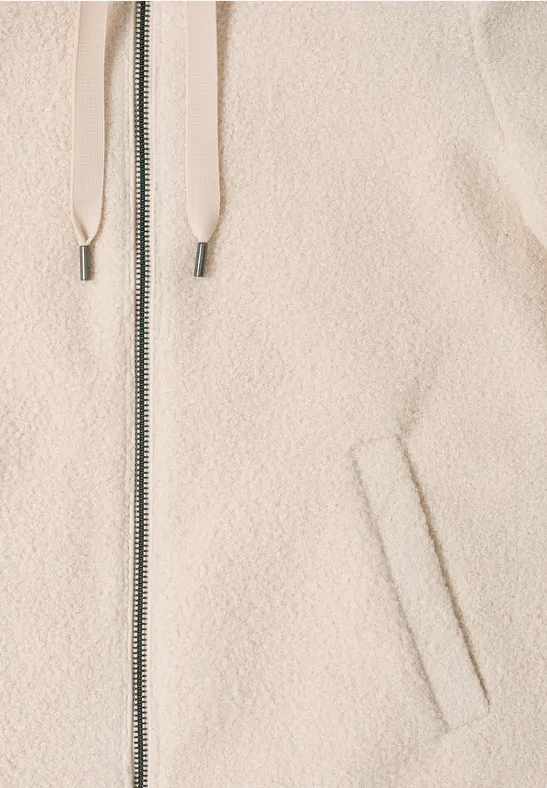 Kurze Teddy-Jacke teddy vanilla white