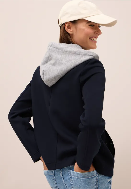 Scuba Jacke mit Sweat-Inlay urban dark blue