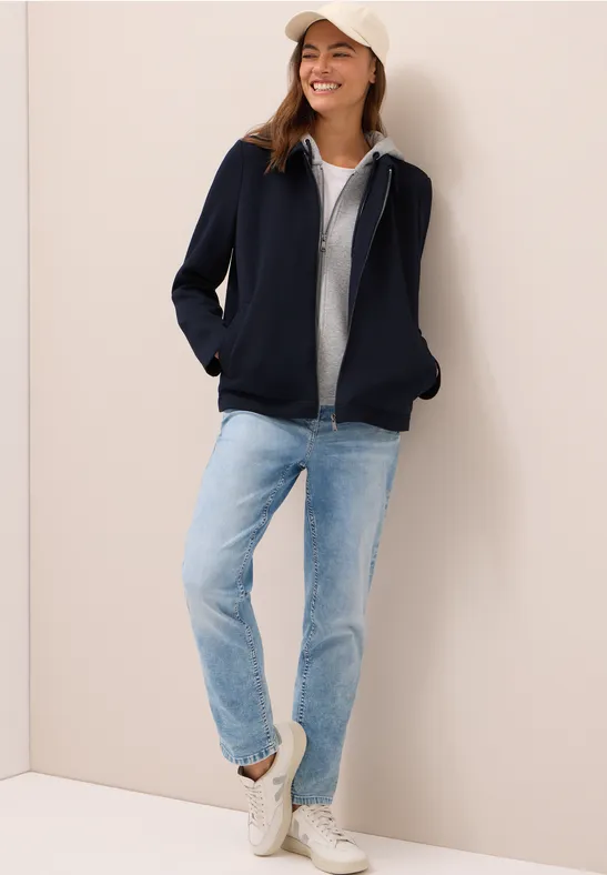 Scuba Jacke mit Sweat-Inlay urban dark blue